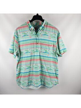 Chubbies Shirt Mens XXL Multi Hawaiian Windsurfer S/S Polo